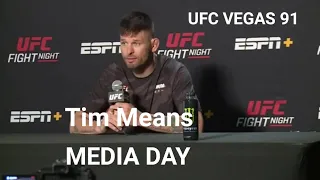 Tim Means. UFC Vegas 91 Media Day. Tim Means vs. Uroš Medić. Perez vs. Nicolau.