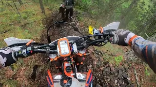 2023 Xross hard enduro Day 1 Slippery steep downhill