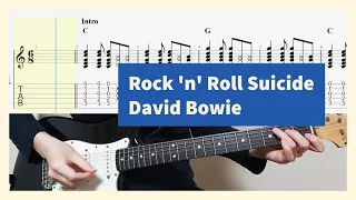 David Bowie - Rock 'n' Roll Suicide Guitar Cover With Tab