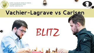 Maxime Vachier-Lagrave vs Magnus Carlsen | World Blitz Ch 2019 |