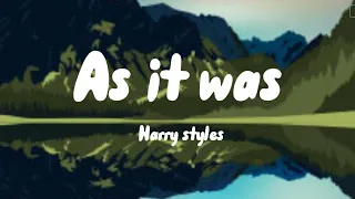 Harry styles -As It Was [1hour Loop,Lyrics]