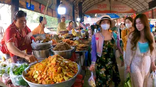 Walking Tour at Cambodian street food Countryside, Delicious of food, Khmer food & More