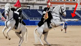 "He Does Well To Stay On"! I NEVER EXPECTED THIS TO HAPPEN at Horse Guard Parade!😳