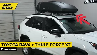 2019+ Toyota RAV4 Factory Flush Rails + Crossbars with Thule Force XT Large