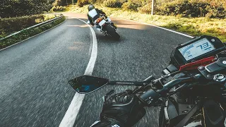 Yamaha MT-03 Chasing Suzuki GSX-R 600