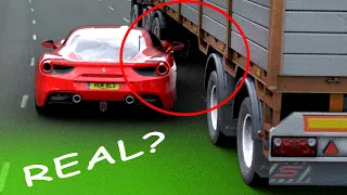 The truth | Ferrari under truck.