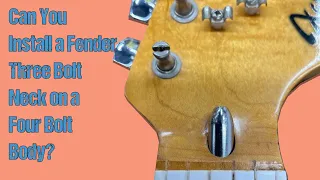 Can You Install a Fender 3-Bolt Neck on a Four-Bolt Body? #fender #fendertelecaster #guitar