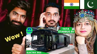 Pakistani Reacts to Tata Starbus EV - Full Electric Bus | Range Features Interiors | Tata Starbus