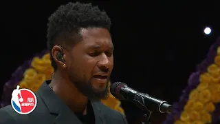 Usher sings 'Amazing Grace' to open ceremony | Remembering Kobe