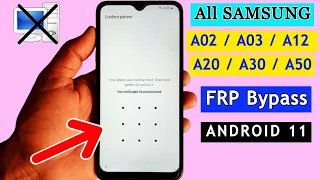 Samsung A02/A03/A12/A20/A30/A50 Reset Google Account 2023 | All Samsung FRP Bypass Android 11