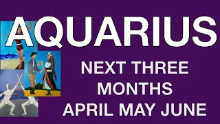 ♒️ Aquarius 💰Stability and abundance❤️Next Three Months April May June 2024 Tarot Reading