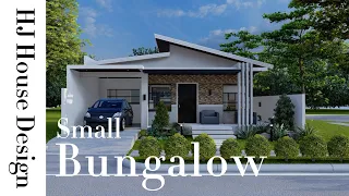 Modern Bungalow  Small House Design (10m x 10m lot / 55sqm H.A.) 2 - Bedroom