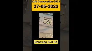 Unboxing ICAI Convocation-2023 Kit #castudents #cafinal #thecapulse #camotivation #camotivational