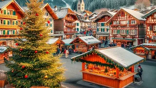 Interlaken, Switzerland, Christmas market walking tour 4K - A beautiful Swiss town