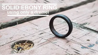 How to make a solid ebony ring using only a dremel