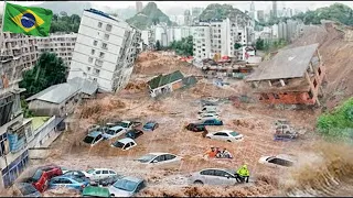 Brazil is paralyzed! The dam broke and floods engulfed houses and cars were swept away