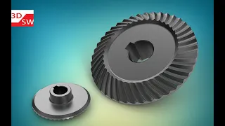 How to make spiral bevel gear in SolidWorks