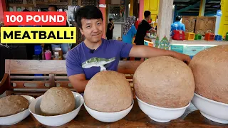 100 POUND (45 kg) STUFFED Meatball FOOD CHALLENGE in Indonesia | 100 Foods to Eat Before You Die #16