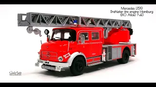 Mercedes L1519 Drehleiter fire engine Hamburg (IXO Atlas) 143