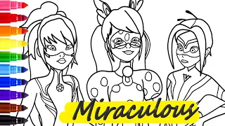 Coloring Miraculous Ladybug Heroes with Vibrant Markers 🐞 Unleashing the Magic of Colors!