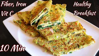 Broccoli & Spinach - Quick Healthy Breakfast /  Weight Loss Breakfast / New Breakfast Ideas