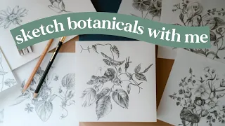 Flower drawing with pencil 🌷🌿 realistic shading + sketch tour