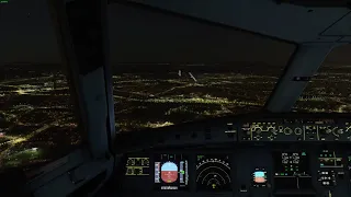 Microsoft Flight Simulator FS2020 bumpy visual approach and landing into Manchester (EGCC) A320neo