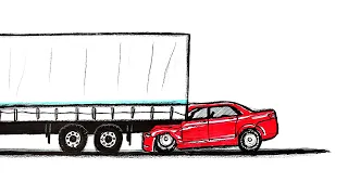 We draw an accident with a Truck | How to draw an Accident | Simple drawings