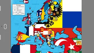 Flag map of Europe 1914