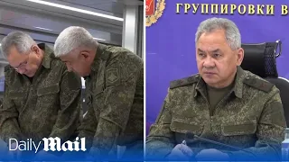 Russian defence minister, Sergei Shoigu, seen just days after Wagner attempted to overthrow him