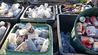 Sorting My Aluminum Cans, Glass & Plastic Bottles For A Payday Cash In & Tidying My Driveway!