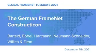 Global FrameNet Tuesdays | The German FrameNet Constructicon