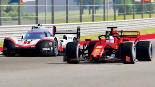 Porsche 919 EVO vs Ferrari F1 2019 -  Austin GP