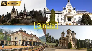 [4k]Sinaia, Romania. Enchanting mountain retreat Peles Castle, stunning landscapes & cultural allure