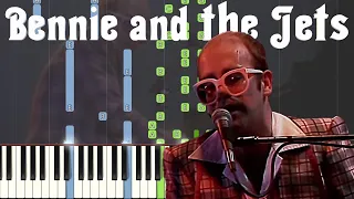 Elton John - Bennie and the Jets Piano Tutorial (Live 1976) - As Played by Elton John