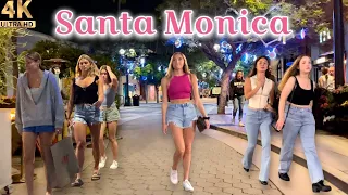 Downtown Nightlife | Santa Monica, California  [4K]