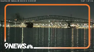 Francis Scott Key Bridge collapses after being struck by cargo ship