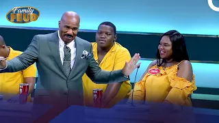 The "Wolf Pack" scares Mr Harvey and discusses "Bunny Chow! | Family Feud South Africa