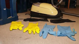 Vacuuming up my friends latex gloves with my miele s5