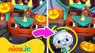 Spot the Difference Halloween Edition! 🎃 #5 w/ My Squishy Little Dumplings, Blaze & More | Nick Jr.