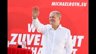 Olaf Scholz (SPD) zeigt sich kämpferisch und selbstbewusst beim Wahlkampfauftritt in Bad Hersfeld