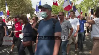 Top Channel/ Demonstrata anti-vaksina në Paris, në të shtunën e 8-të radhazi