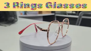 3 Rings Fashion Metal Optical Frames