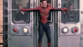 Spider-Man  Stops A Train From Crashing | Scene | Spiderman 2 | Voyage