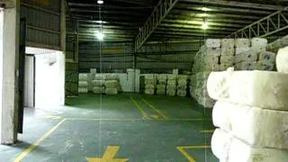 Warehouse of cotton - Malaysia Textile Mill.AVI