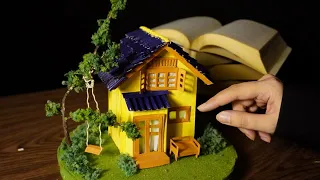 How to Make Miniature House for $0 | Diy Miniature House Using Cardboard | Relaxing ASMR Tutorial
