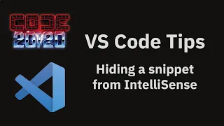 VS Code tips — Removing a snippet from intellisense