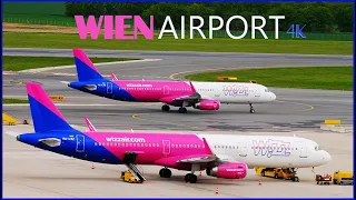 1 HOUR of Amazing Plane Spotting from Vienna Airport VIE Schwechat NEW - 4K