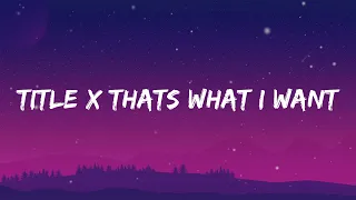 Title x THATS WHAT I WANT (Meghan Trainor & Lil Nas X) [Sam Smyers Mashup]