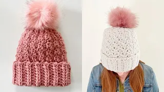 How to Crochet the Chunky Griddle Stitch Hat